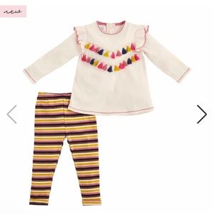 Mudpie Stripe Tassel Tunic & Leggings
